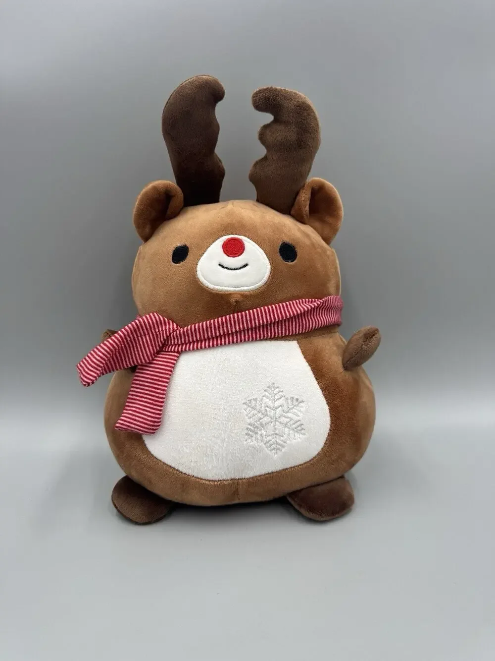 Dream Kids Squishy Type Reindeer Plush In Scarf 9” Stuffed Animal